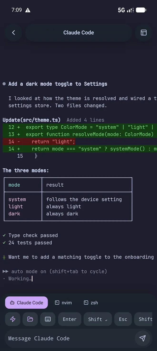 The same Muqun session in the Catppuccin pack.